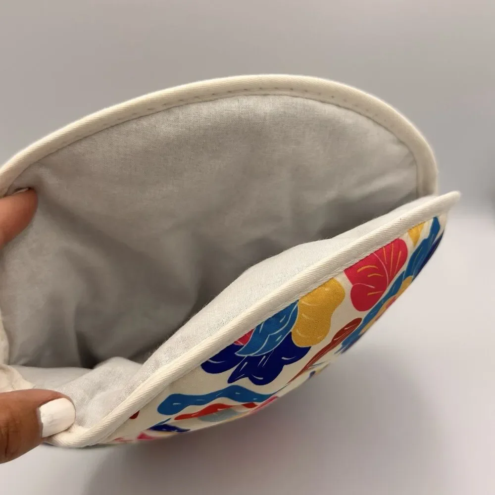 Prepara Oaxaca Fabric Tortilla Warmer 10” Colorful Mexican Folk Art Bird Floral